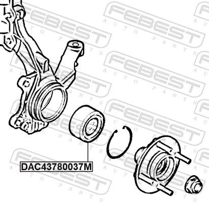 FEBEST DAC43780037M Wheel Bearing