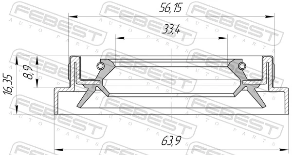 FEBEST 95HBS-35560916X Shaft Seal, drive shaft