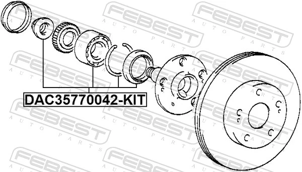 FEBEST DAC35770042-KIT Wheel Bearing