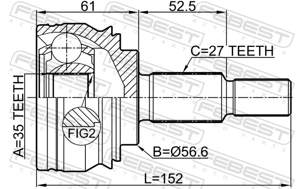 Joint Kit, drive shaft 2410-MEGIII