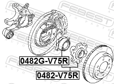 hub roda 0482G-V75R