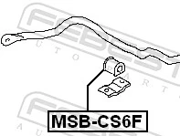 Mounting, stabiliser bar MSB-CS6F
