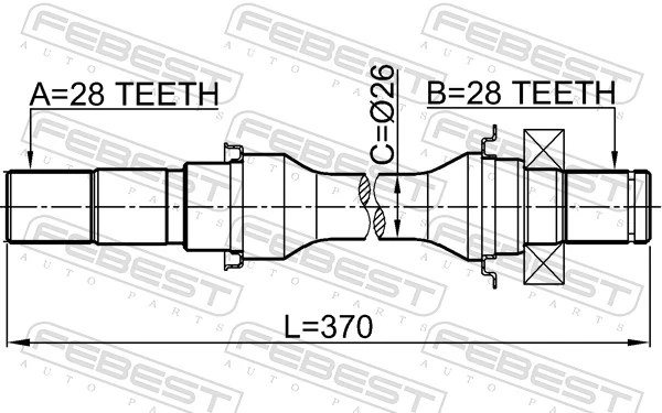 FEBEST 2212-SED25MT Drive Shaft