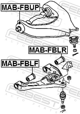 FEBEST MAB-FBLF Mounting, control/trailing arm