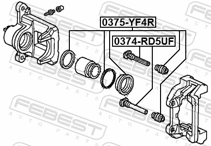 FEBEST 0375-YF4R Repair Kit, brake caliper