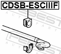 FEBEST CDSB-ESCIIIF Mounting, stabiliser bar