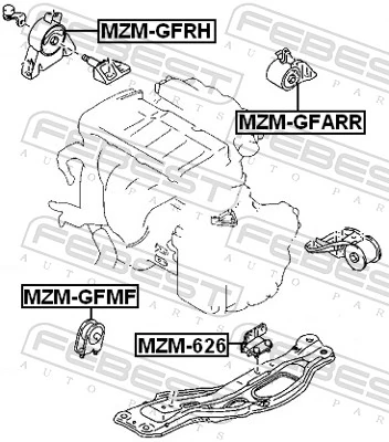 FEBEST MZM-GFMF Mounting, engine
