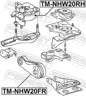 FEBEST TM-NHW20RH Mounting, engine