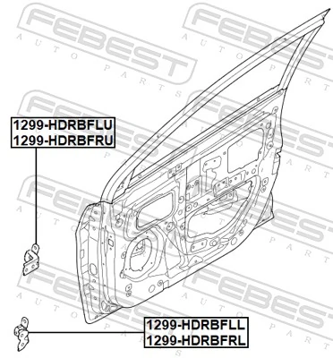 FEBEST 1299-HDRBFRU Door Hinge