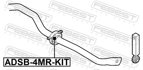 FEBEST ADSB-4MR-KIT Repair Kit, stabiliser bush