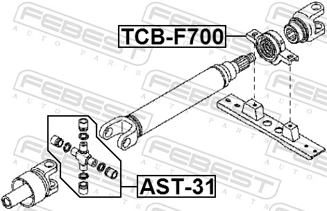 Joint, propshaft AST-31