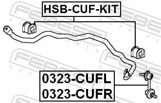 FEBEST HSB-CUF-KIT Mounting, stabiliser bar