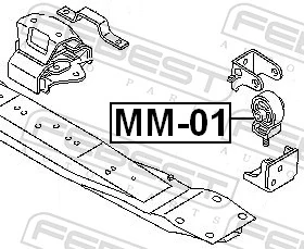 Mounting, transfer case MM-01