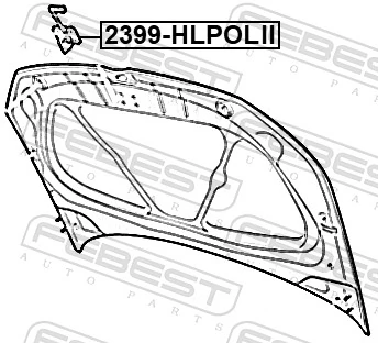 Bonnet Lock 2399-HLPOLII