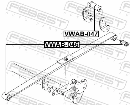 FEBEST VWAB-046 Bushing, leaf spring