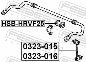 FEBEST 0323-016 Link/Coupling Rod, stabiliser bar