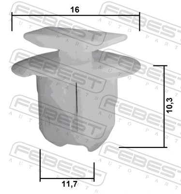 FEBEST 88570-133 Clip, trim/protection strip