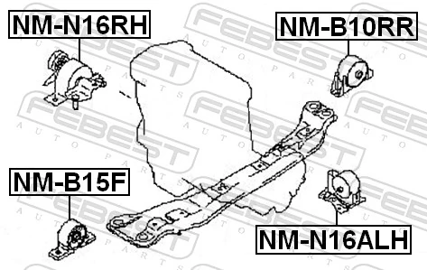Mounting, engine NM-B10RR