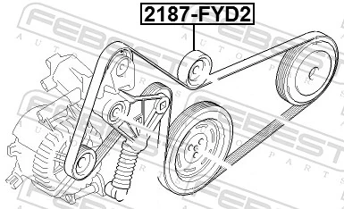 三角楔形皮带张紧轮 2187-FYD2