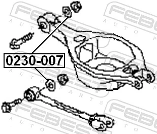 FEBEST 0230-007 Caster Shim, axle beam