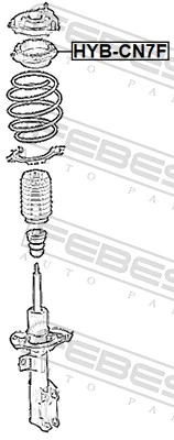 FEBEST HYB-CN7F Rolling Bearing, suspension strut support mount