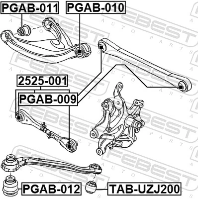 Control/Trailing Arm, wheel suspension 2525-001