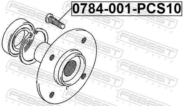 Wheel Stud 0784-001-PCS10