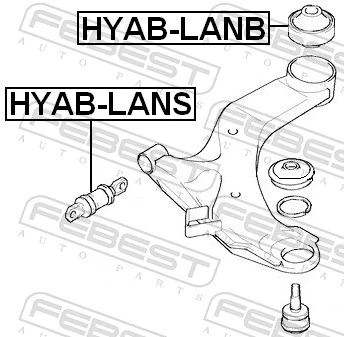 Mounting, control/trailing arm HYAB-LANB