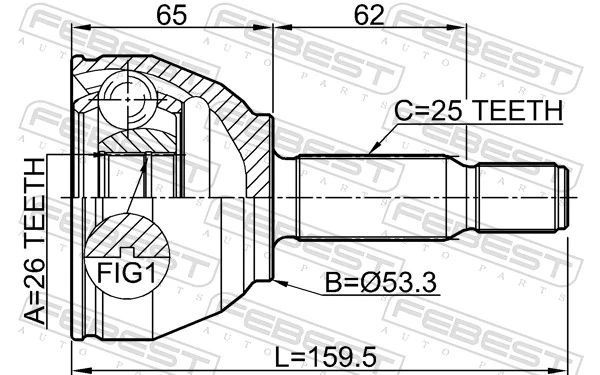 Joint Kit, drive shaft 2110-TRCD