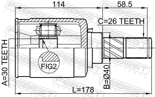 Joint Kit, drive shaft 0211-J1016LH