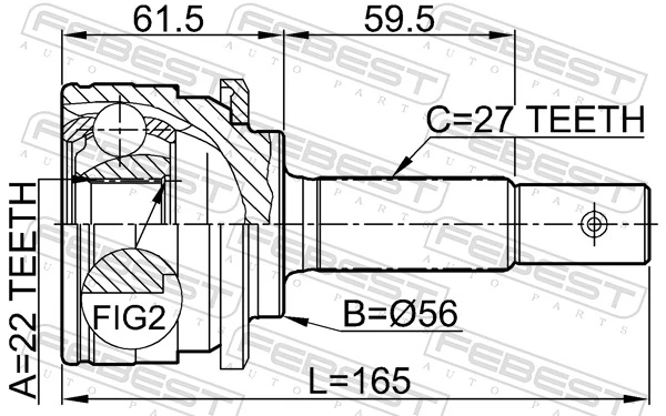 FEBEST 0210-051 Joint Kit, drive shaft
