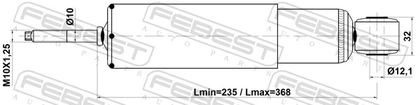FEBEST 01110-016F Shock Absorber