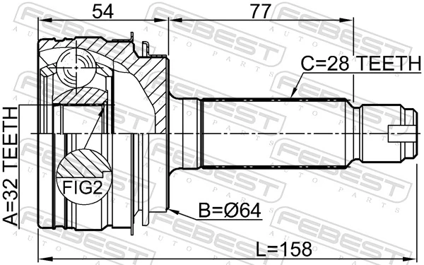 Joint Kit, drive shaft 0310-YF4R