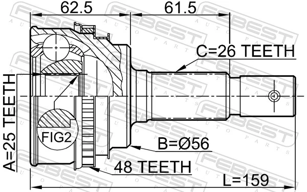 Joint Kit, drive shaft 0110-005A48