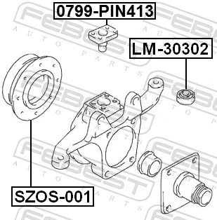 FEBEST SZOS-001 Repair Kit, steering knuckle