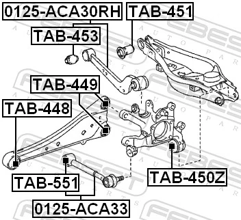 Control/Trailing Arm, wheel suspension 0125-ACA33