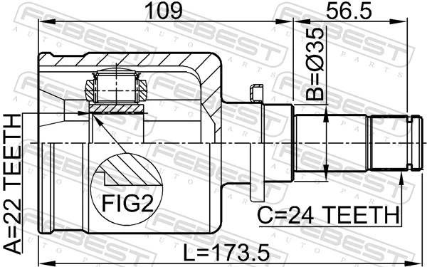 FEBEST 0511-M316MTLH Joint Kit, drive shaft