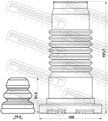 Dust Cover Kit, shock absorber MZSHB-GGF-KIT