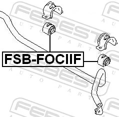 FEBEST FSB-FOCIIF Mounting, stabiliser bar