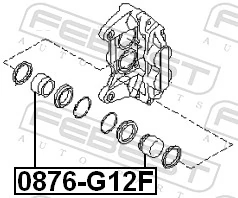 FEBEST 0876-G12F Piston, brake caliper