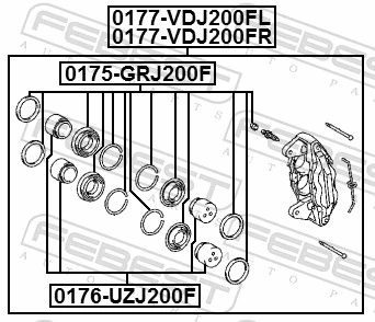 Repair Kit, brake caliper 0175-GRJ200F