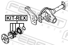 FEBEST KIT-REX Bearing, drive shaft