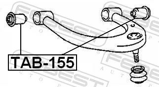 FEBEST TAB-155 Mounting, control/trailing arm