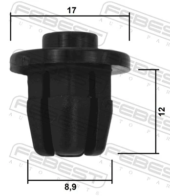 FEBEST 88570-110 Clip, trim/protection strip