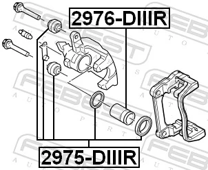 FEBEST 2975-DIIIR Repair Kit, brake caliper