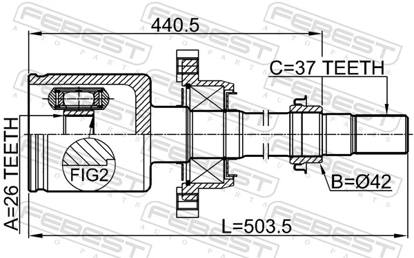 Joint Kit, drive shaft 3011-F7152WDRH