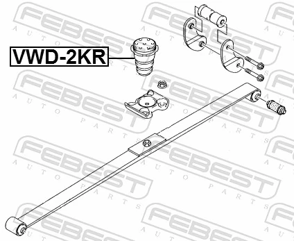 Leaf Spring Stop, auxiliary spring VWD-2KR