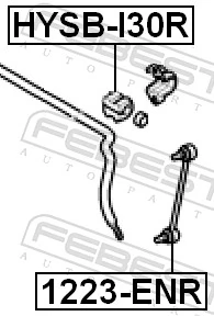 FEBEST HYSB-I30R Mounting, stabiliser bar