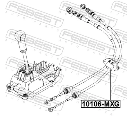 Cable Pull, manual transmission 10106-MXG