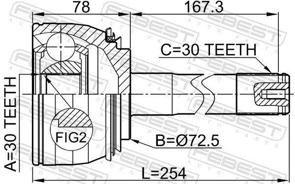 Joint Kit, drive shaft 0110-074